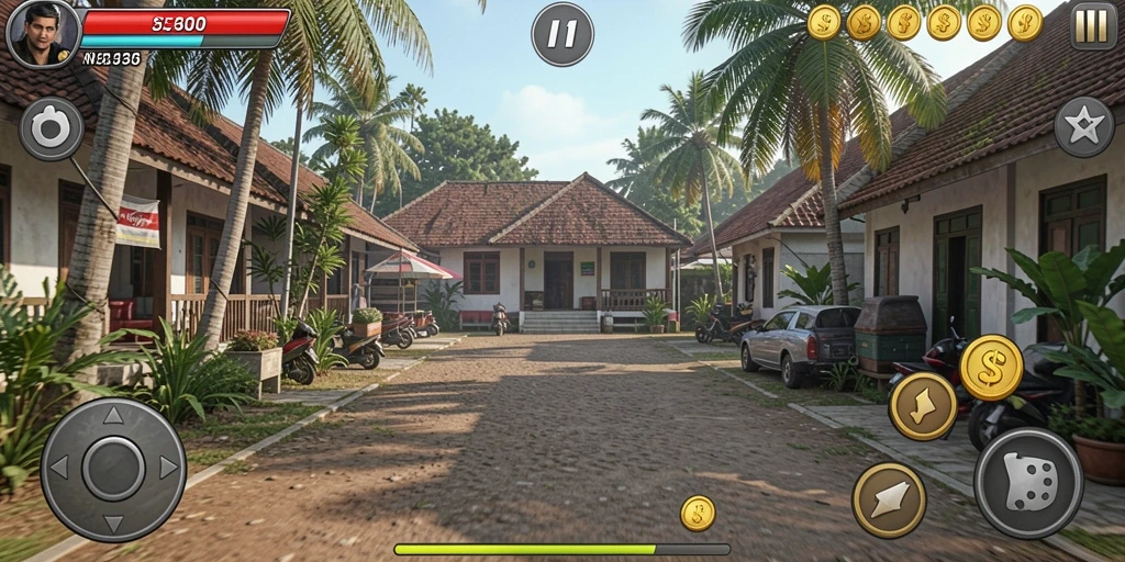 Tangkapan layar menampilkan karakter utama dalam aksi.