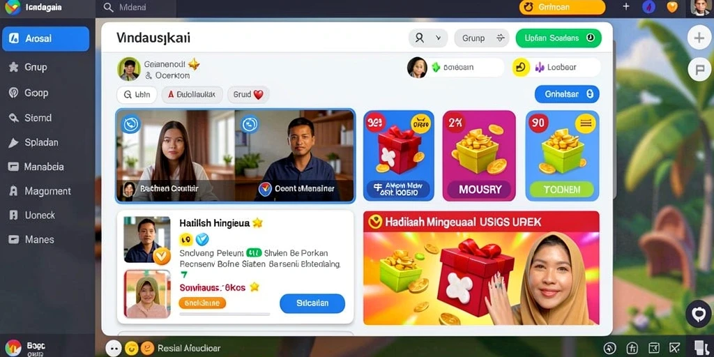 Tangkapan layar menampilkan karakter unik yang dapat dimainkan.